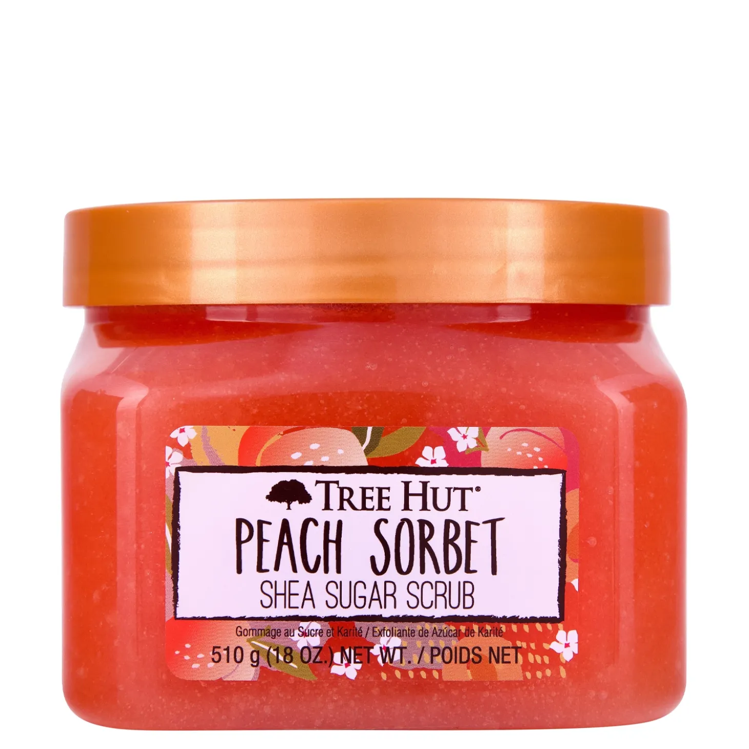 Tree Hut - Shea Sugar Scrub Peach Sorbet - Cukrowy Peeling do Ciała - Brzoskwinia - 510g