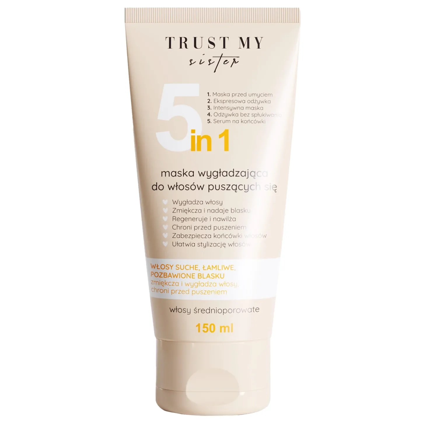 Trust My Sister - Maska 5w1 do Włosów Średnioporowatych - 150ml