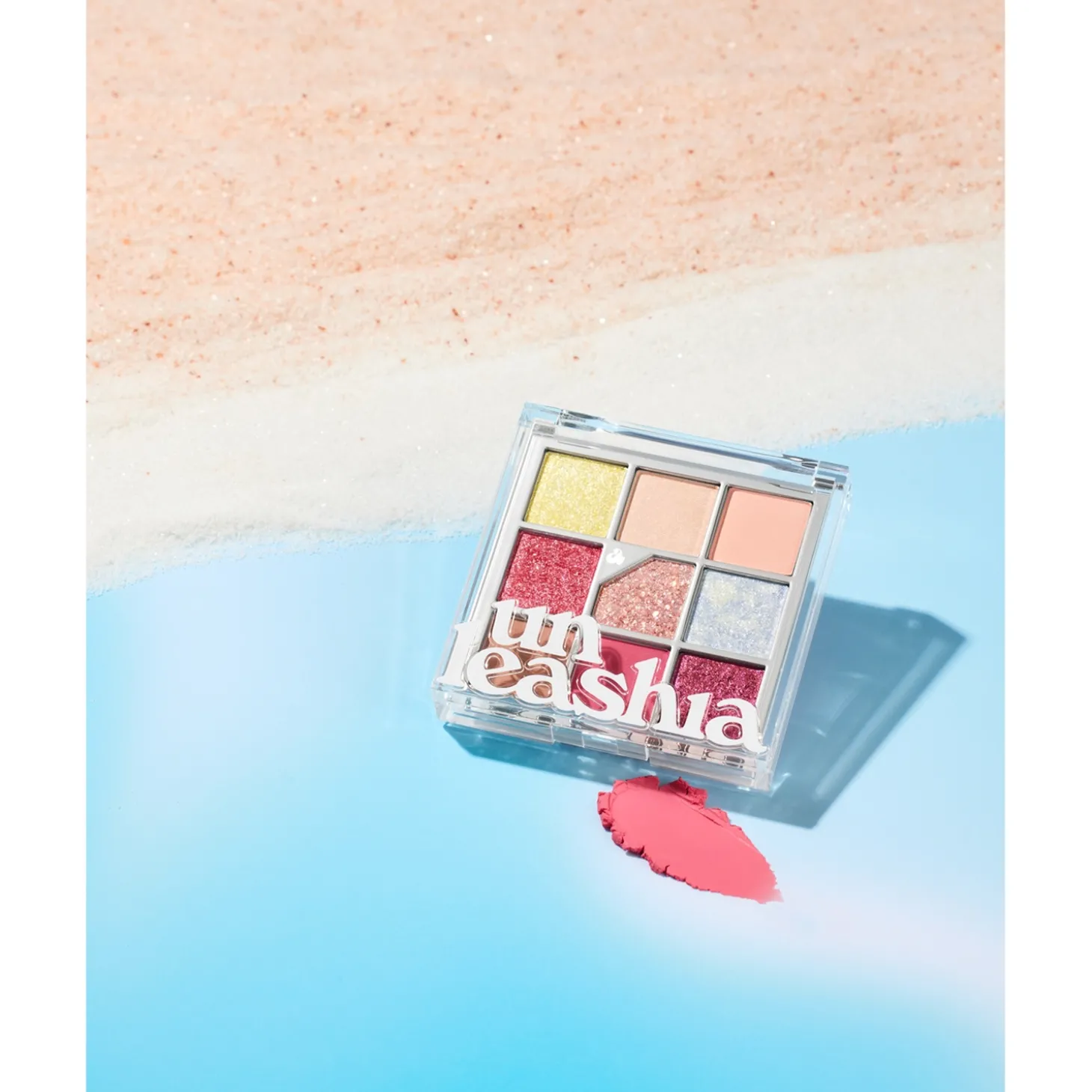Unleashia - Glitterpedia Eye Palette - Paleta Wegańskich Cieni do Powiek - 7 All of Peach Ade - 6,6g