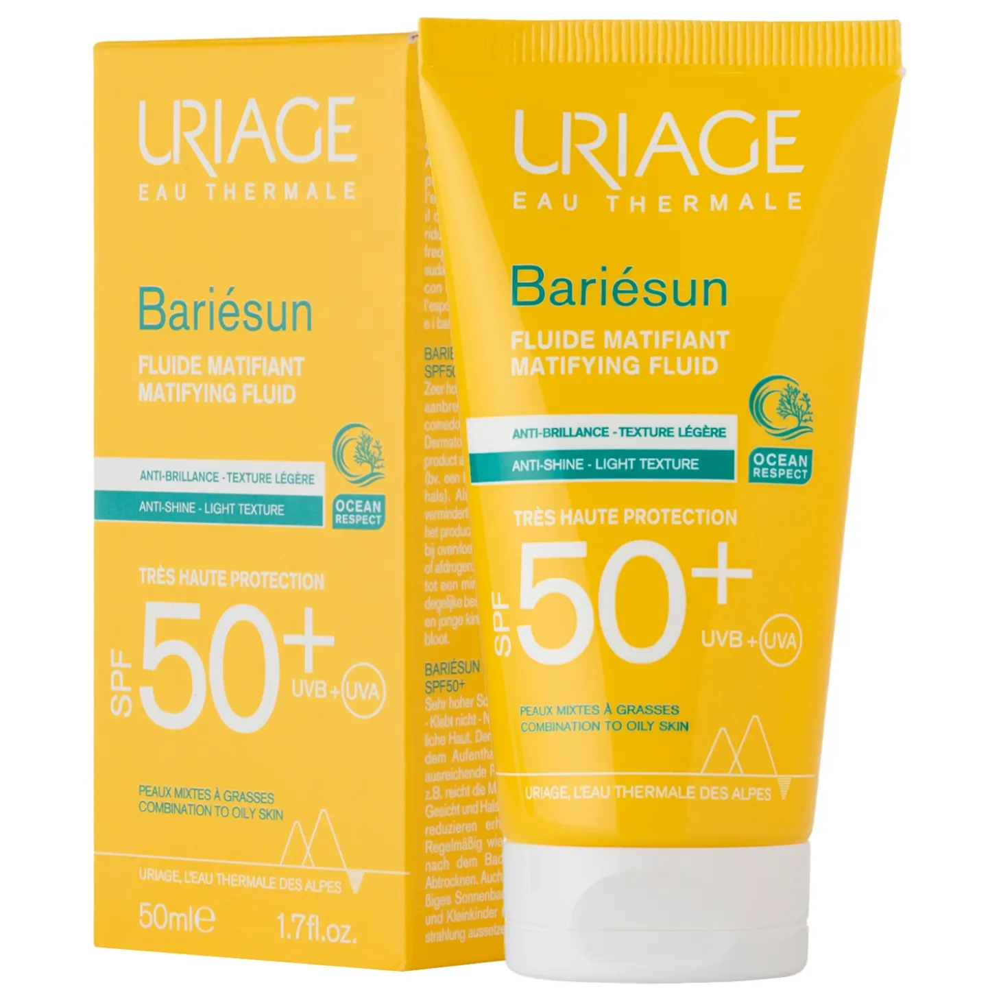 Uriage - Bariesun SPF50+ Fluid Mat - Matująco-Nawilżający Fluid do Twarzy - 50ml