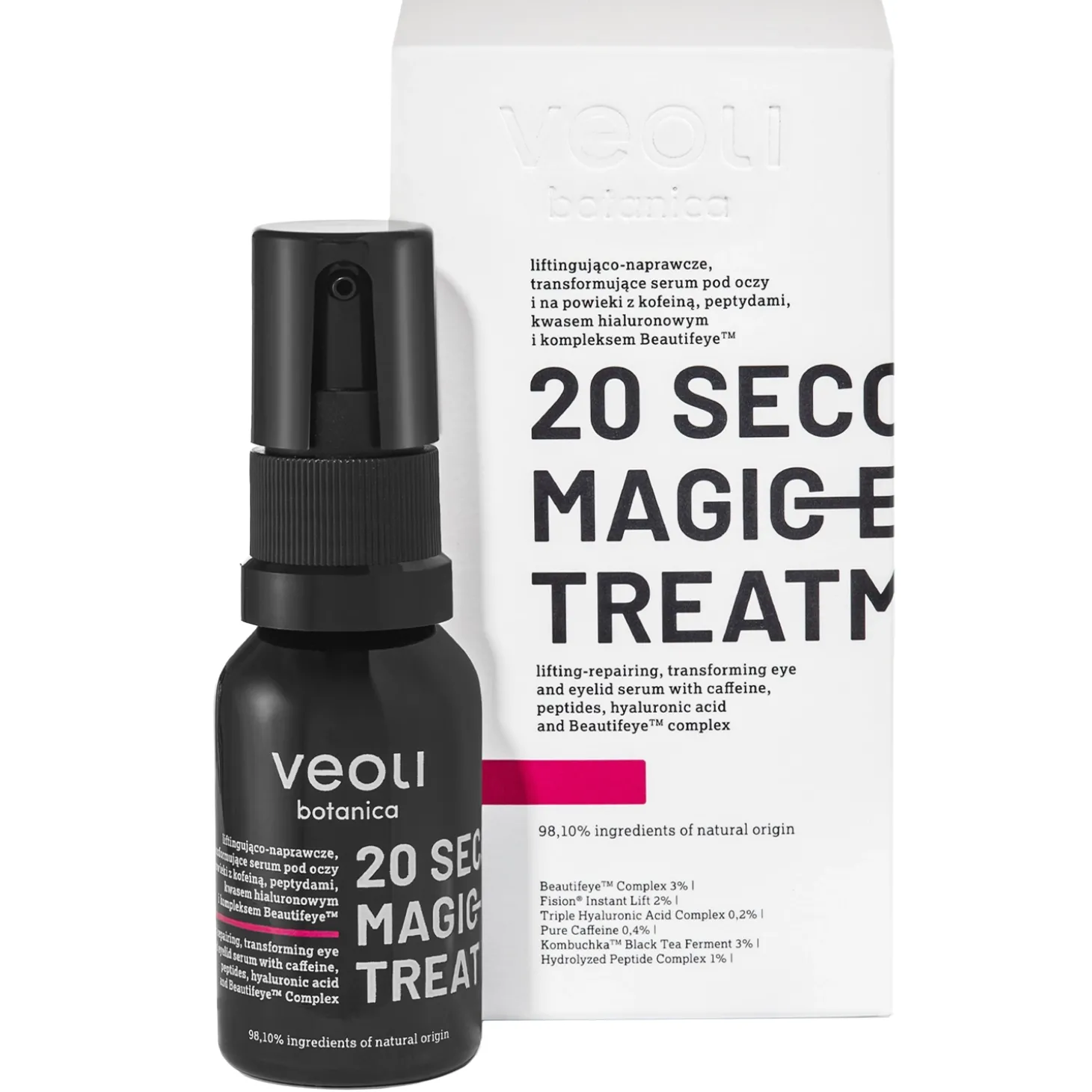 Veoli Botanica - 20 Seconds Magic Eye Treatment - Liftingująco-Naprawcze Serum pod Oczy i na Powieki - 15ml