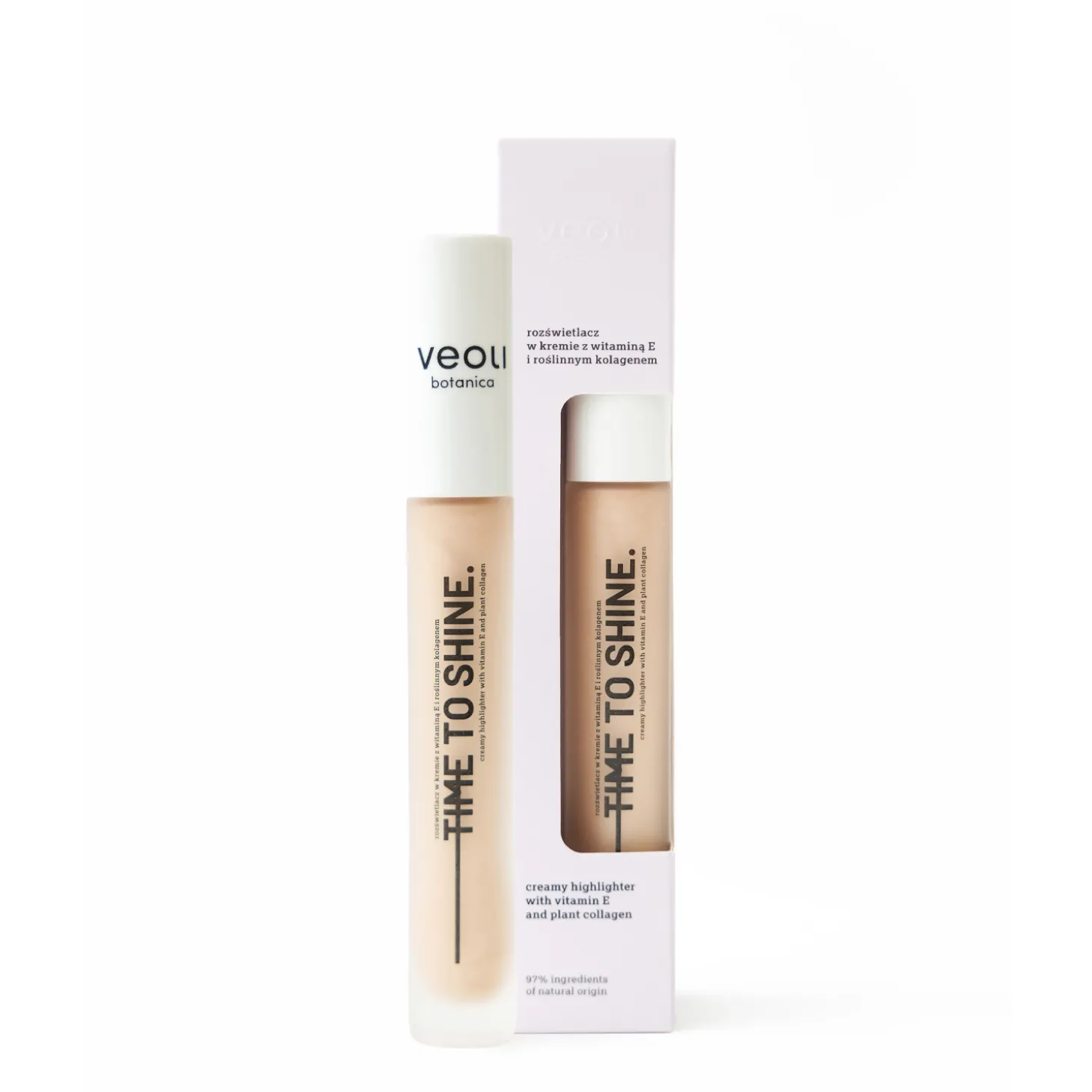 Veoli Botanica - Time To Shine – Rozświetlacz w Kremie z Witaminą E i Roślinnym Kolagenem - 10ml