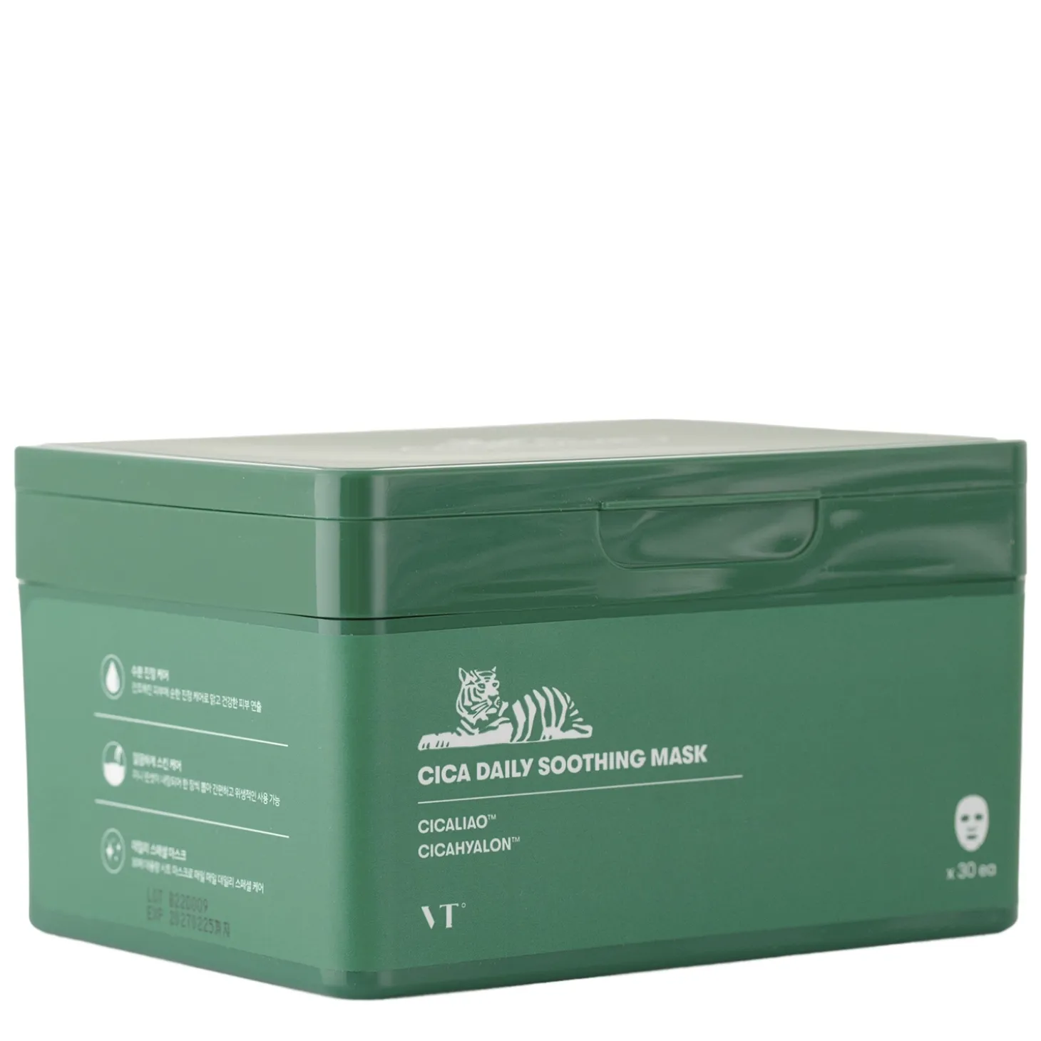 VT Cosmetics - CICA Daily Soothing Mask - Zestaw Kojących Masek do Twarzy w Płachcie - 30szt/350g