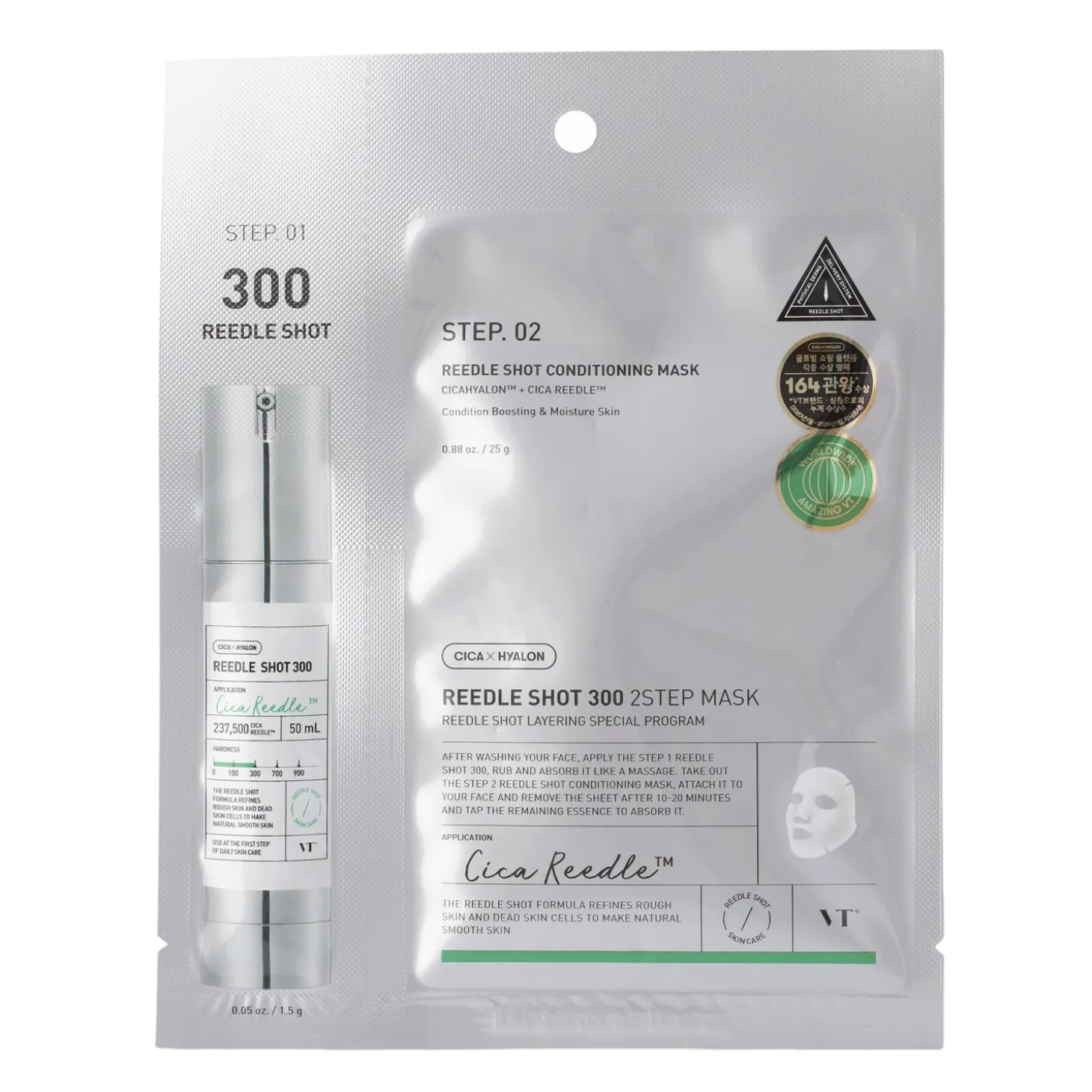VT Cosmetics - Reedle Shot 300 2Step Mask - Ujędrniająca Maska do Twarzy w Płachcie - 1,5g+25g