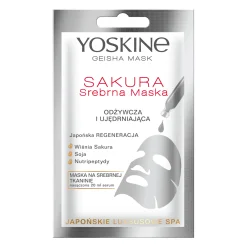 Yoskine - Geisha Mask - Maska na Srebrnej Tkaninie Sakura - 20ml